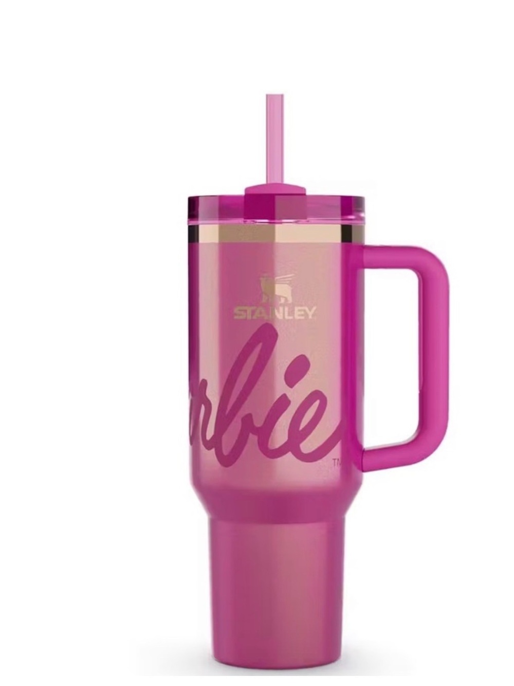 Stanley Barbie Pink Travel Mug with Handle & Straw